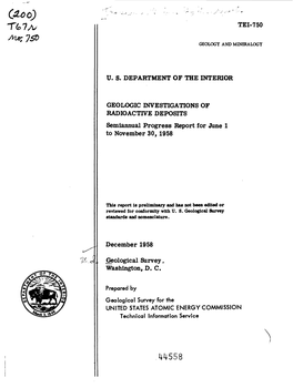 Semiannual Progress Report for June 1 to November 30, 1958