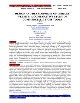 Design and Development of Library Website: A