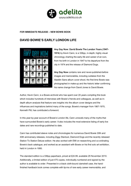 Any Day Now Bowie Press Release.Pdf