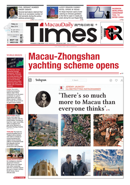 Macau-Zhongshan Yachting Scheme Opens