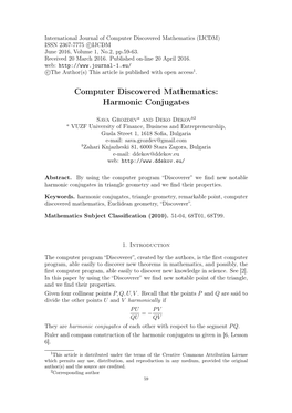 Harmonic Conjugates