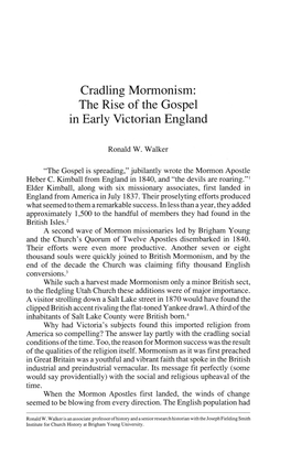 The Rise of the Gospel in Early Victorian England