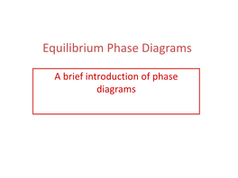 Phase Diagrams