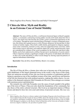 Chica Da Silva: Myth and Reality in an Extreme Case of Social Mobility