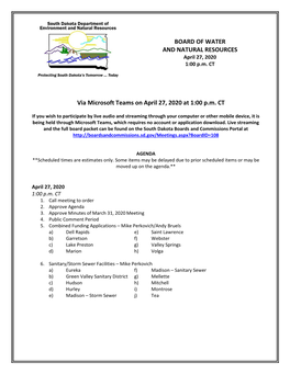 Storm Sewer Facilities Funding Application Clean Water State Revolving Fund Program (CWSRF) Consolidated Water Facilities Construction Program (CWFCP)