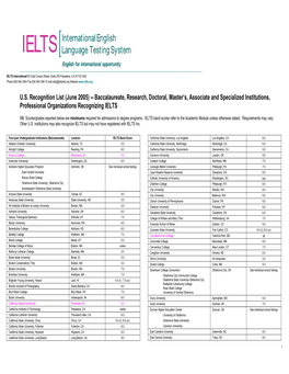 IELTS Internationalenglish Language Testing System