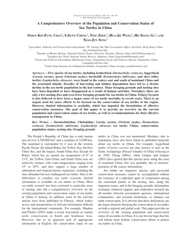 A Comprehensive Overview of the Population and Conservation Status of Sea Turtles in China