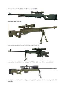 Accuracy International L96A1 / Arctic Warfare Sniper Rifle (UK)