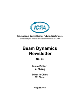 Beam Dynamics Newsletter No