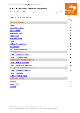 Table of Contents