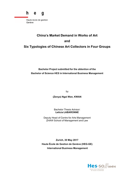 China's Market Demand in Works of Art and Six Typologies of Chinese