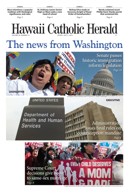 The News from Washington Senate Passes Historic Immigration Reform Legislation Page 10