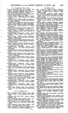 Supplement to the London Gazette, 28 June, 1945