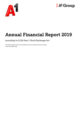 Annual Financial Report 2019 According to § 124 Para 1 Stock Exchange Act