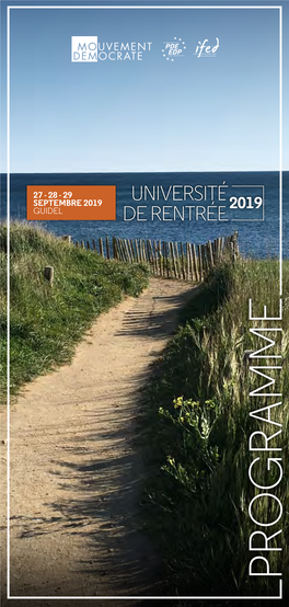 Retrouvez Le Programme De Notre Université De Rentrée