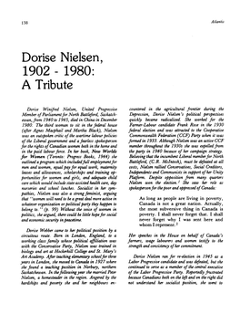 Dorise Nielsen, 1902 - 1980: a Tribute