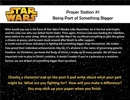 Star Wars Prayer Stations