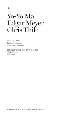 Yo-Yo Ma Edgar Meyer Chris Thile