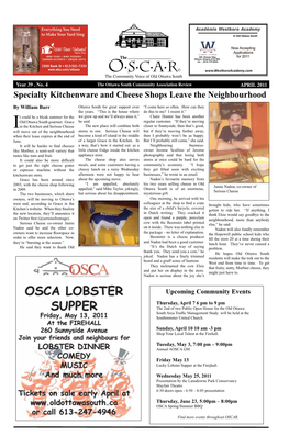 O•S•C•A•R© the Community Voice of Old Ottawa South Year 39 , No