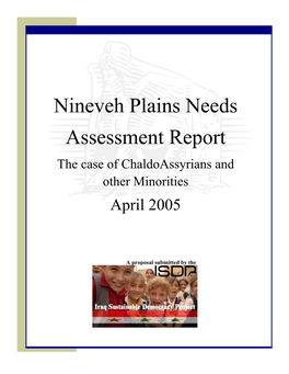Nineveh Plain Needs Assessment Report Page 3