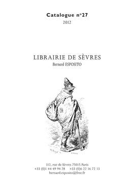 LIBRAIRIE DE SÈVRES Bernard ESPOSITO