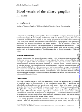 Blood Vessels of the Ciliary Ganglion in Man