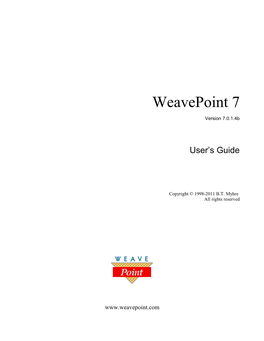 Weavepoint Help Contents