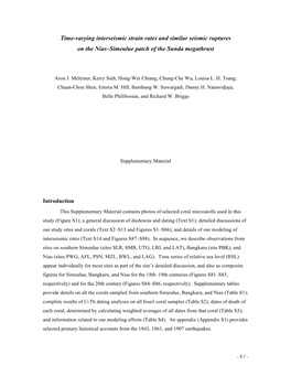 Time-Varying Interseismic Strain Rates and Similar Seismic Ruptures on the Nias–Simeulue Patch of the Sunda Megathrust