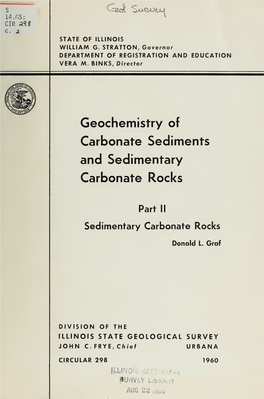 Geochemistry of Carbonate Sediments and Sedimentary Carbonate Rocks