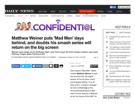 Matthew Weiner Puts