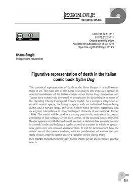 Figurative Representation of Death in the Italian Comic Book Dylan Dog