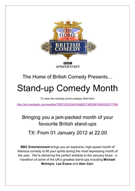 Stand-Up Comedy Month