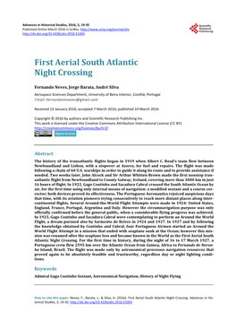 First Aerial South Atlantic Night Crossing