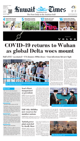 COVID-19 Returns to Wuhan As Global Delta Woes Mount Half of EU Vaccinated • US Donates 100M Doses • Iran Infections Hit New High