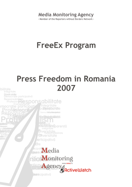 Freeex Program Press Freedom in Romania 2007