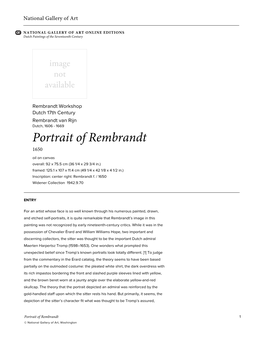 Portrait of Rembrandt