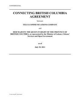 Connecting British Columbia Agreement (CBCA)