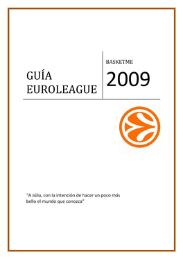 Guía Euroleague 2009