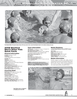 2008 Stanford Men's Water Polo