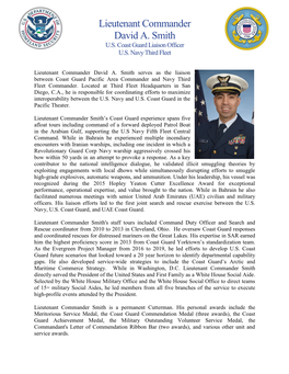 LCDR David A. Smith, USCG