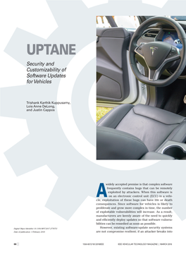 Security and Customizability of Software Updates for Vehicles