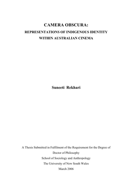 Representations of Indigenous Identity Within Australian Cinema