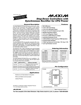 MAX796/MAX797/MAX799 Step-Down Controllers With