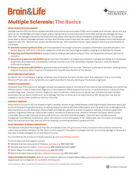 Multiple Sclerosis:The Basics