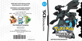 Instruction Booklet