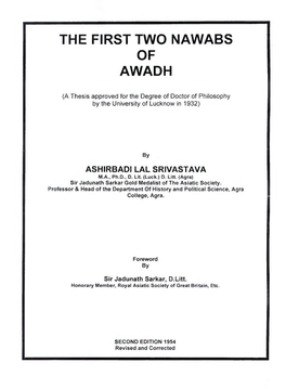 The First Two Nawabs of Awadh