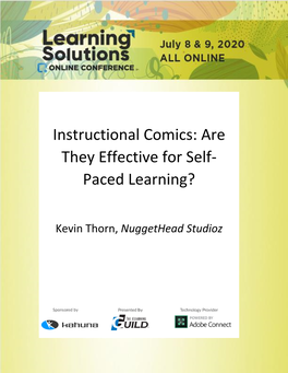 Instructional Comics: Are They Effective for Self- Paced Learning?