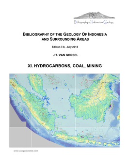 Xi. Hydrocarbons, Coal, Mining