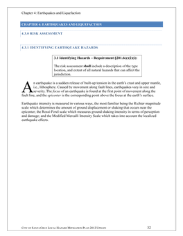 Earthquakes and Liquefaction 32 3.1 Identifying Hazards