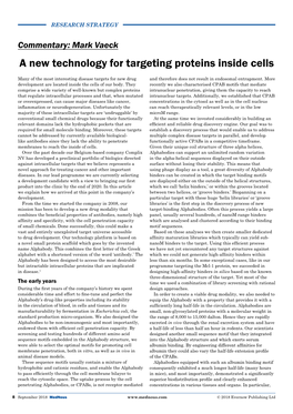 A New Technology for Targeting Proteins Inside Cells